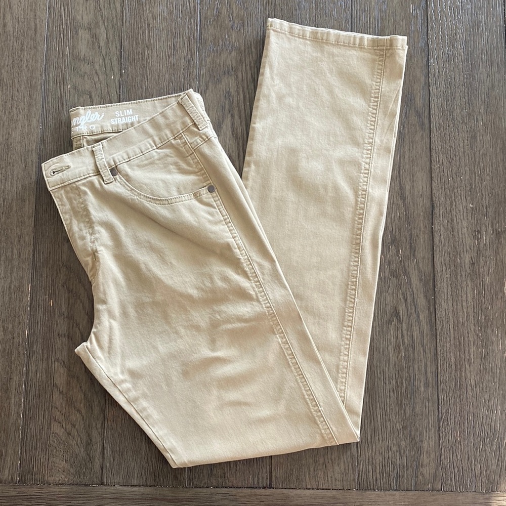 Wrangler Retro Slim Straight Khaki Pants
